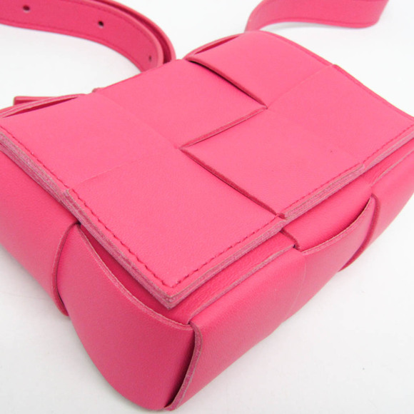 BOTTEGA VENETA Leather Shoulder Bag Pink - Picture 5 of 12